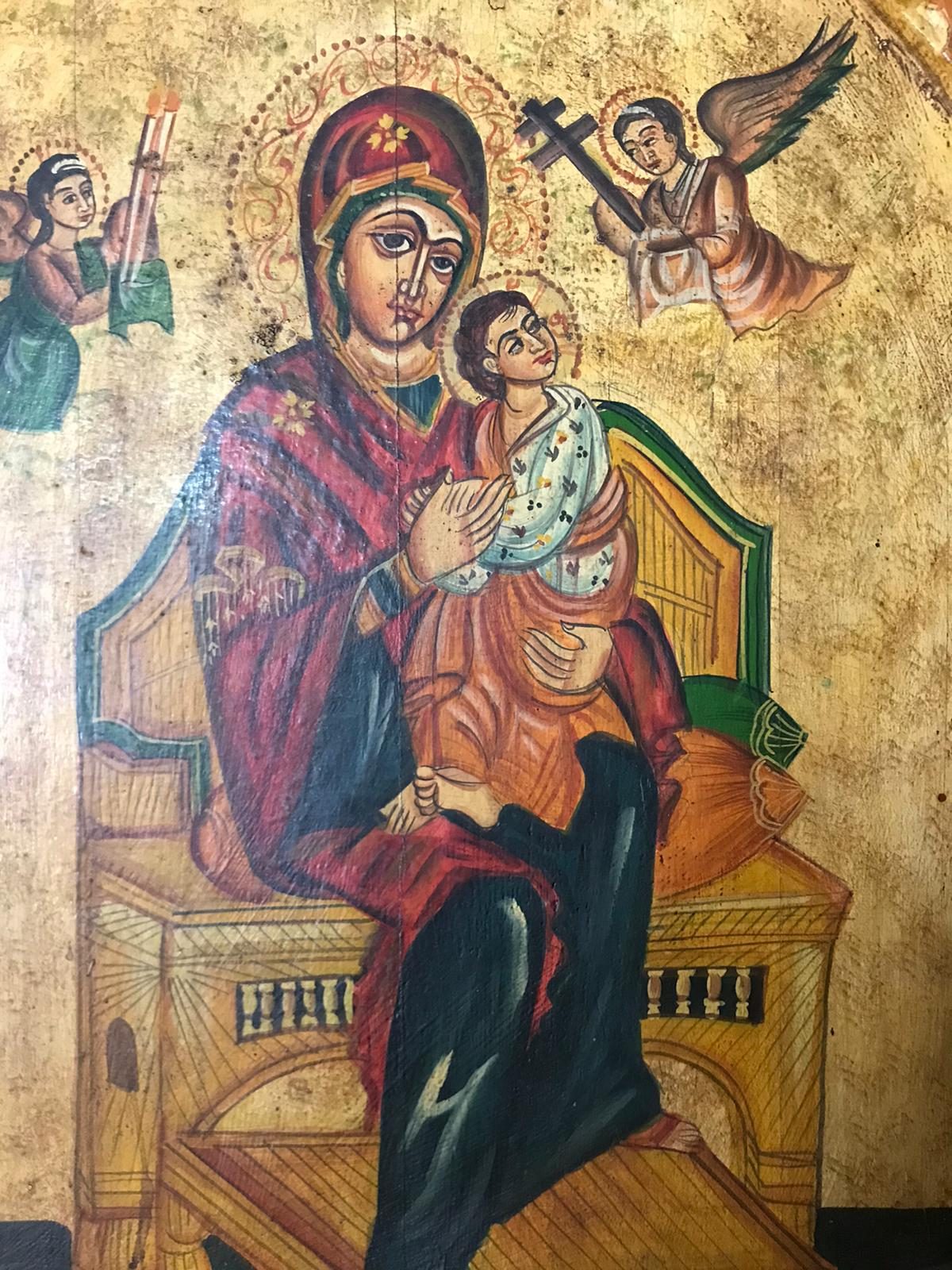 Icona della Madonna in trono con il Bambino
